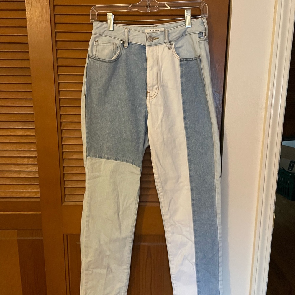 PacSun Blue and White Straight Leg Pants